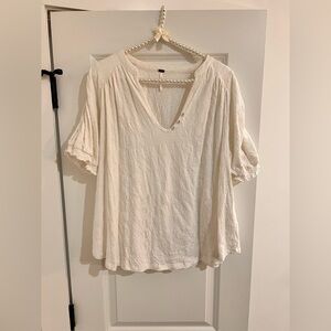 Free People Fever Dream split neck top